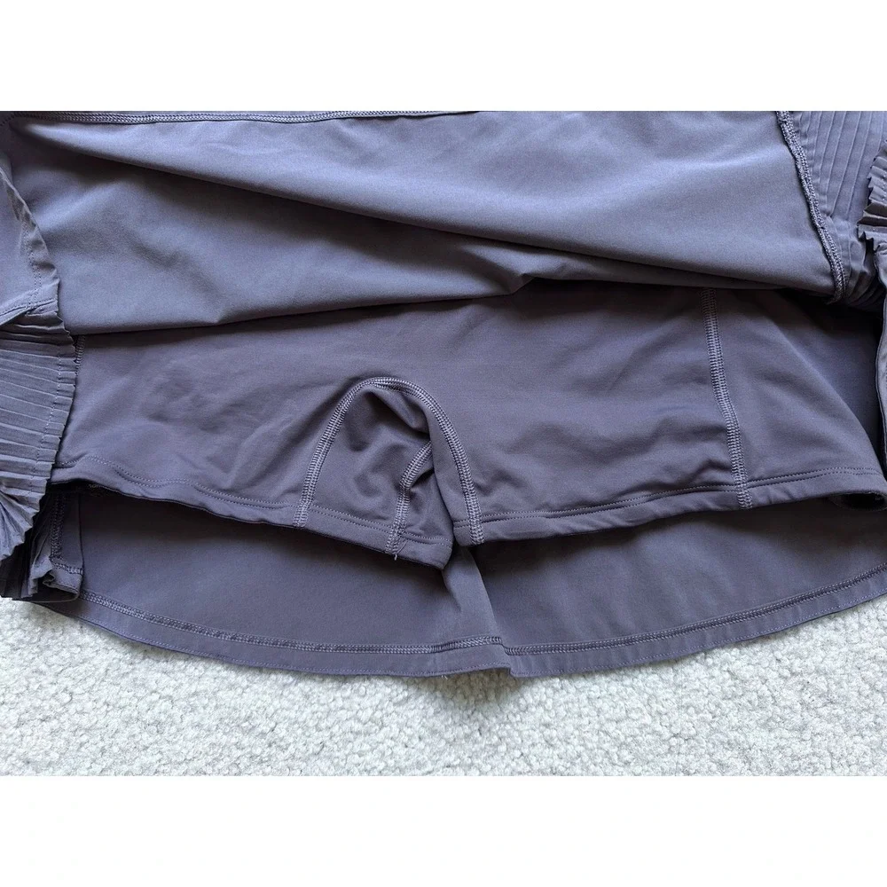 Lululemon Play Off The Pleats Skirt Graphite Purple Inseam 4